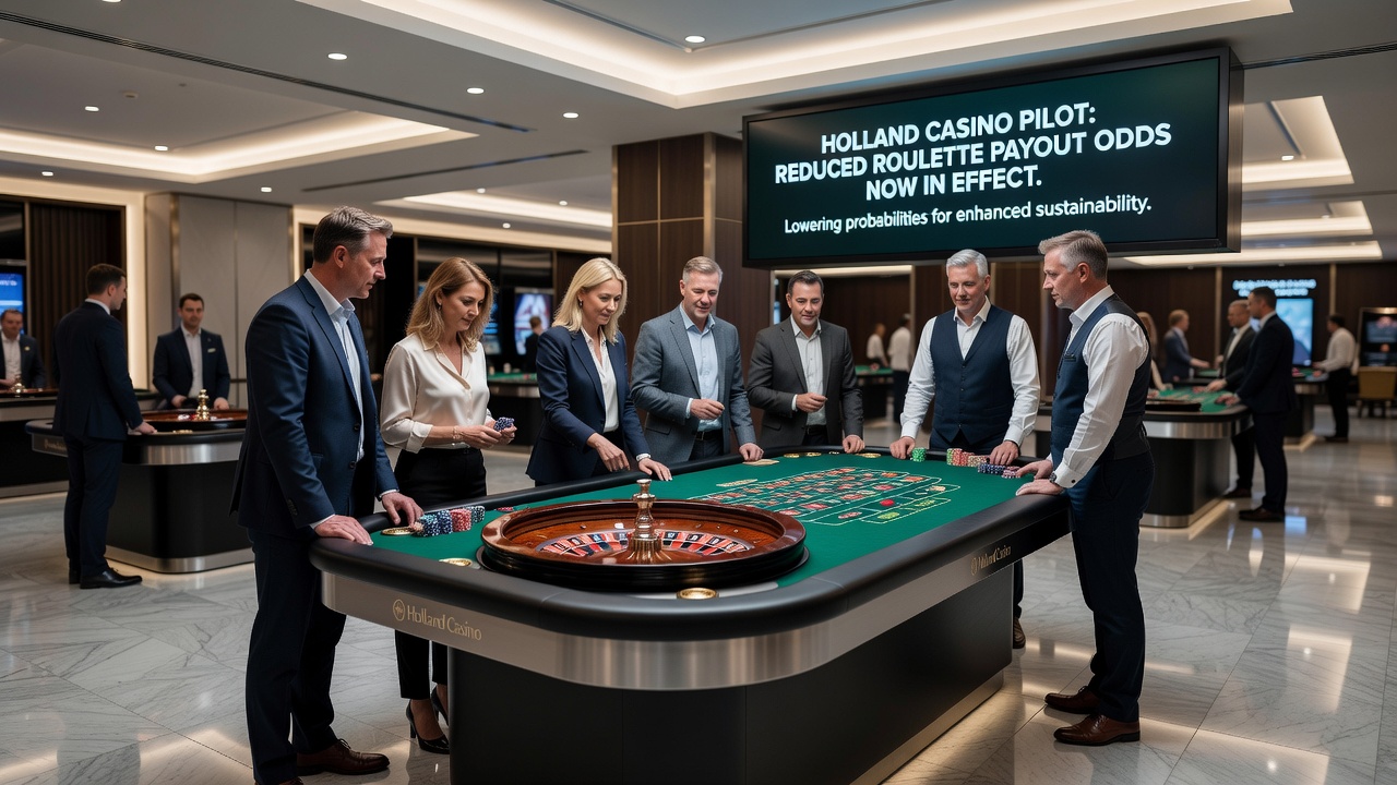 Interieur van Holland Casino met focus op hoofdkantoor achtige vergaderruimte en medewerkers
